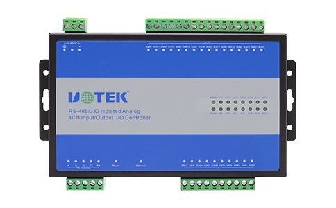 UT-56404 RS-485/232以太網隔離4通道模擬量輸入/輸出 I/O控制器